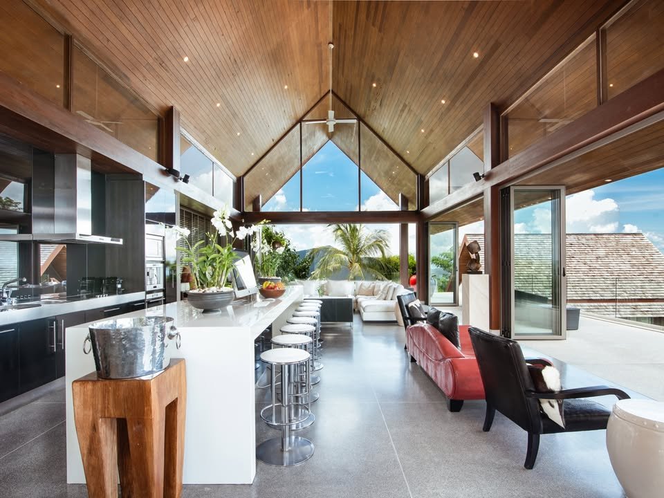 6 Bedroom, 7 Bathroom Modern Luxury Sea View Villa, Bophut