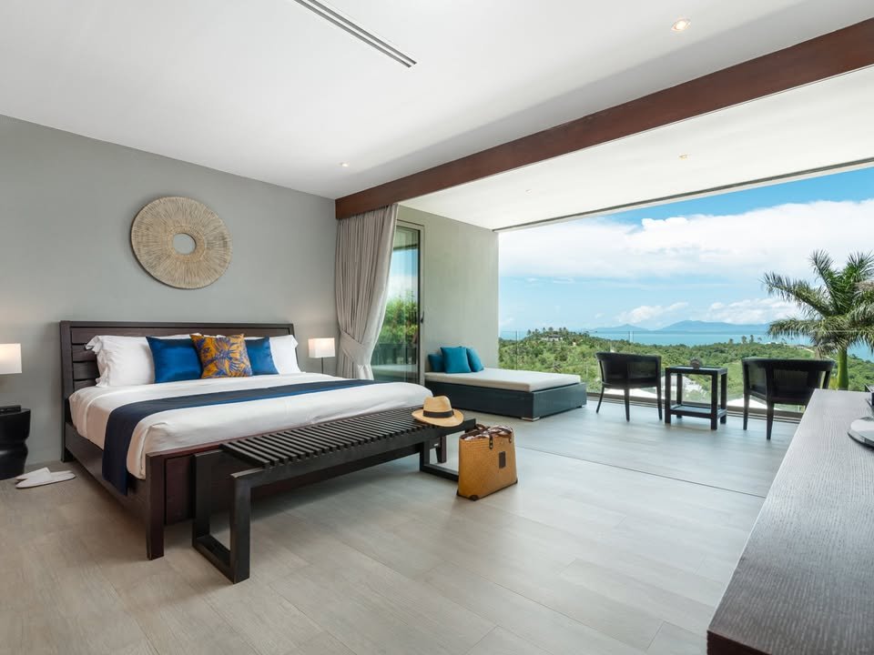6 Bedroom, 7 Bathroom Modern Luxury Sea View Villa, Bophut