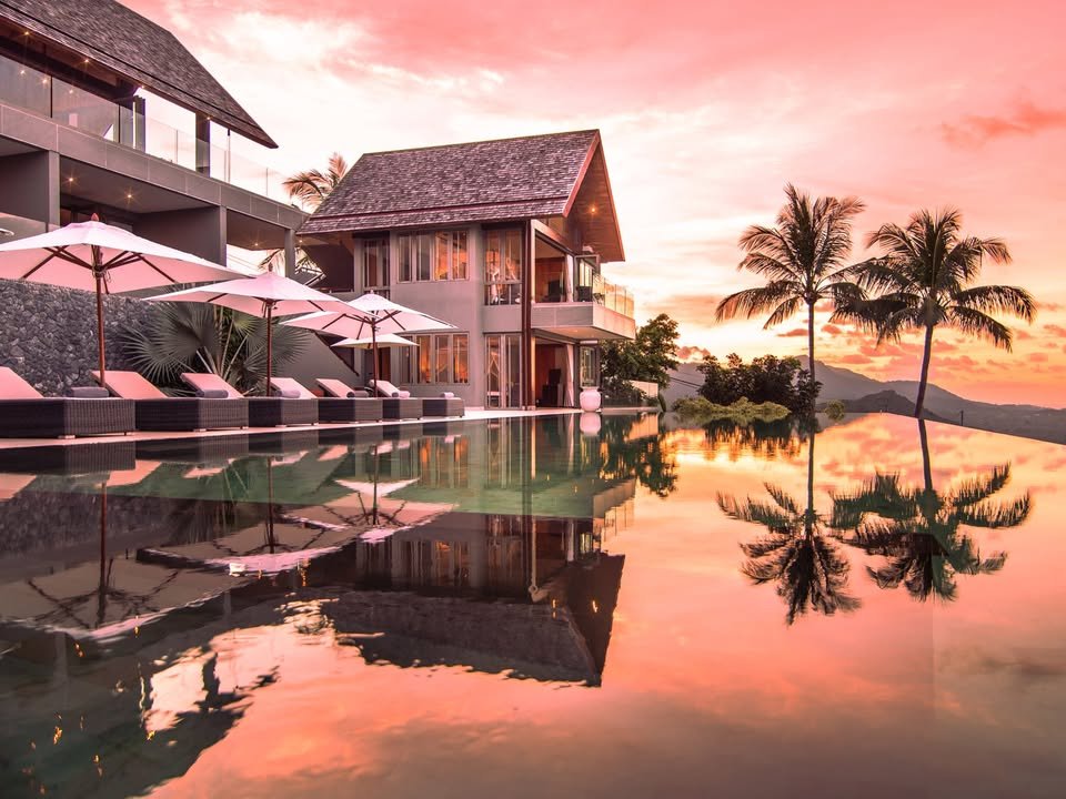 6 Bedroom, 7 Bathroom Modern Luxury Sea View Villa, Bophut