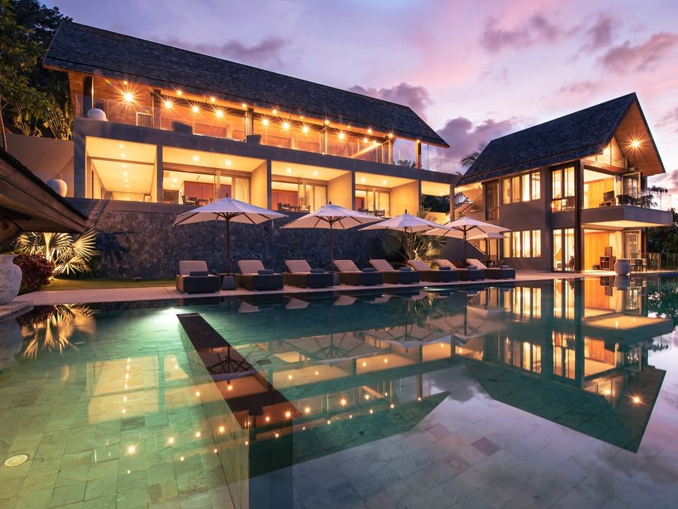 6 Bedroom, 7 Bathroom Modern Luxury Sea View Villa, Bophut