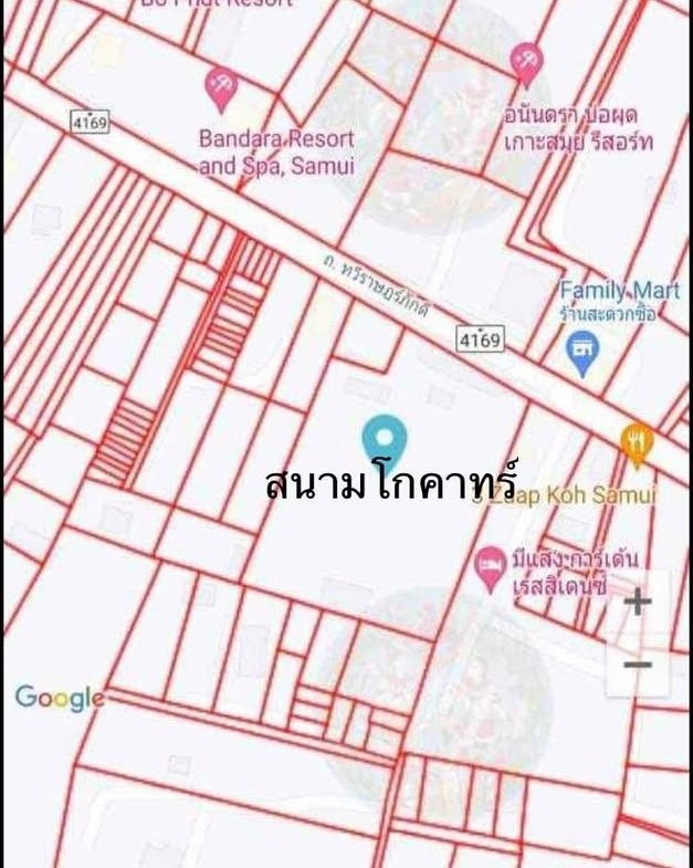 8 Rai Prime Land in Bophut, Walking Distance to the Beach