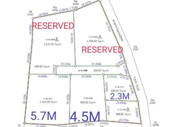 Ready to Build Flat Land Plots for Construction, Lamai